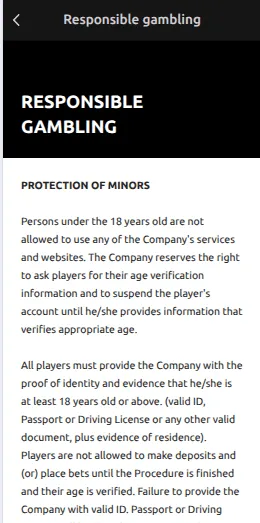 Parimatch's Protection