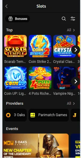 Parimatch Slot Games