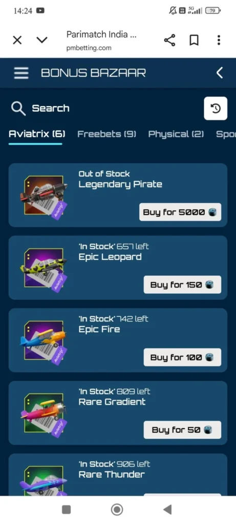 Parimatch Bonus Bazar