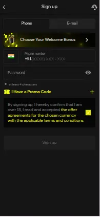 Parimatch Registration 