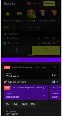 Parimatch Live Match Betting