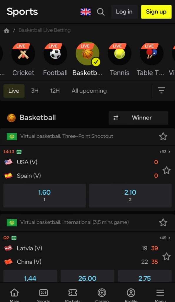 Parimatch Basketball Betting 