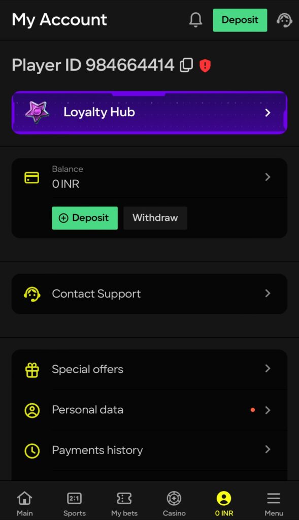 Withdraw Funds at Parimatch