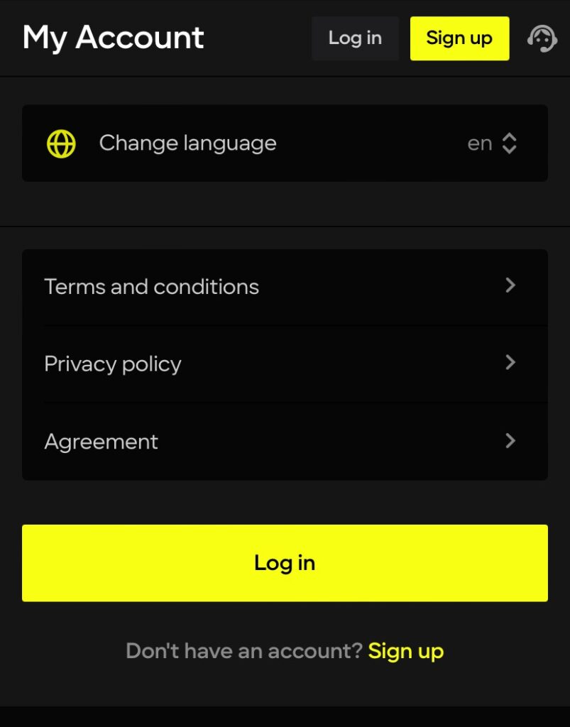 Sign up at Parimatch