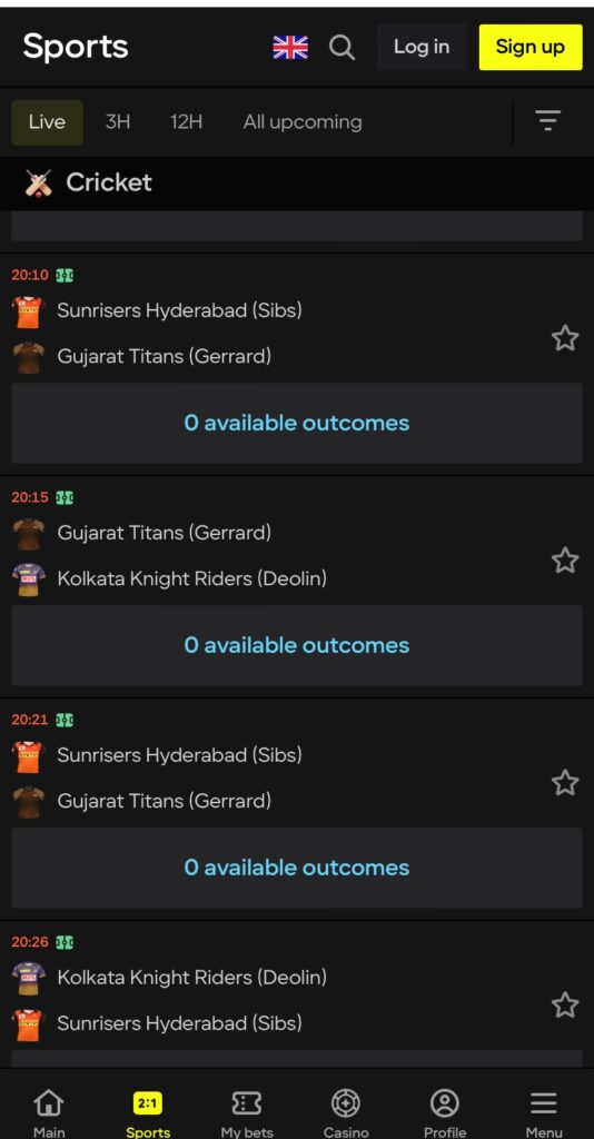 Cricket Betting Parimatch