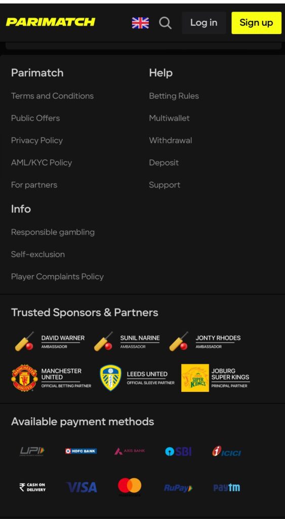 Parimatch Safety Rules 