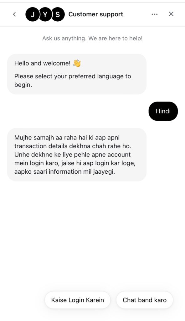 Parimatch Hindi Support