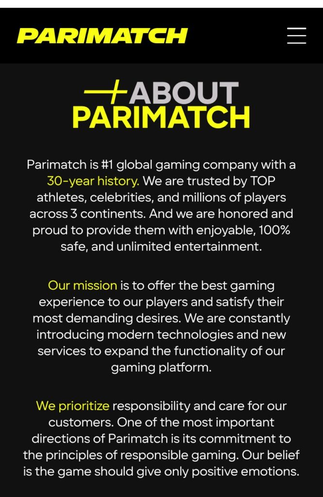 About Parimatch