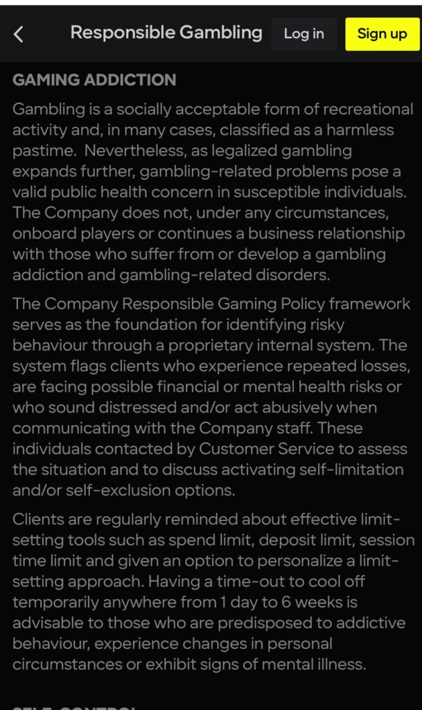 Gaming rules Parimatch