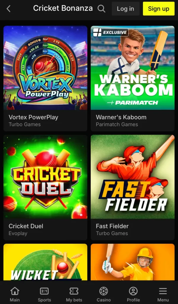 Cricket Bonanza Instant Games