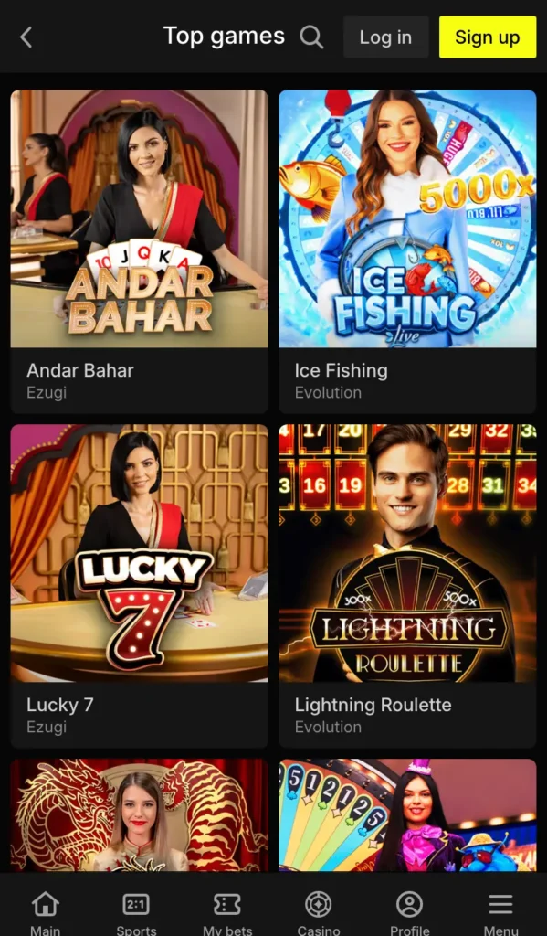 Parimatch Top Games