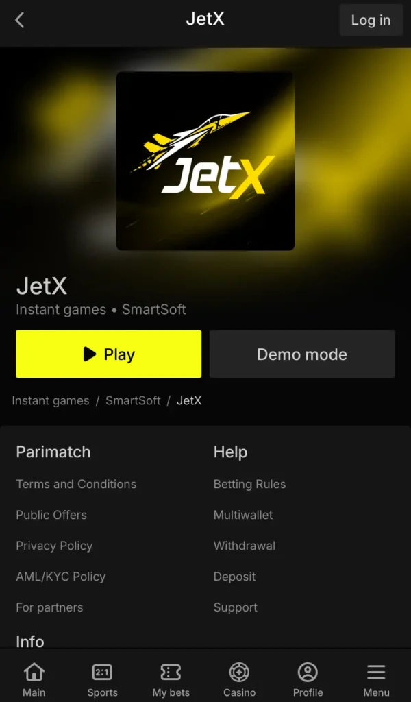 Parimatch JetX