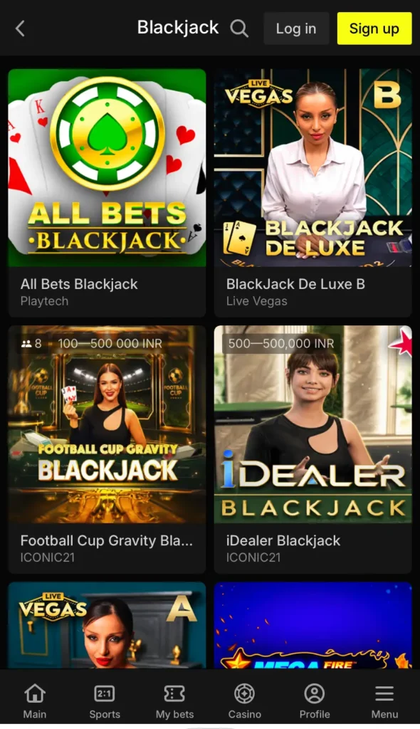 Parimatch Blackjack