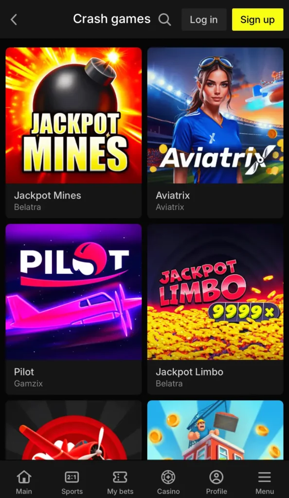 Parimatch Crash Games