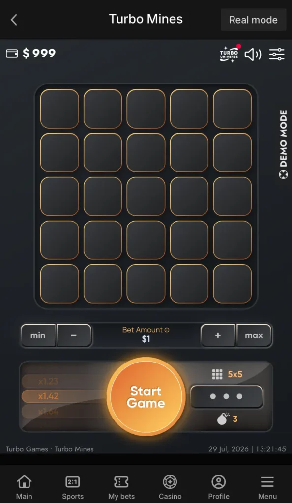 Parimatch Turbo Mines