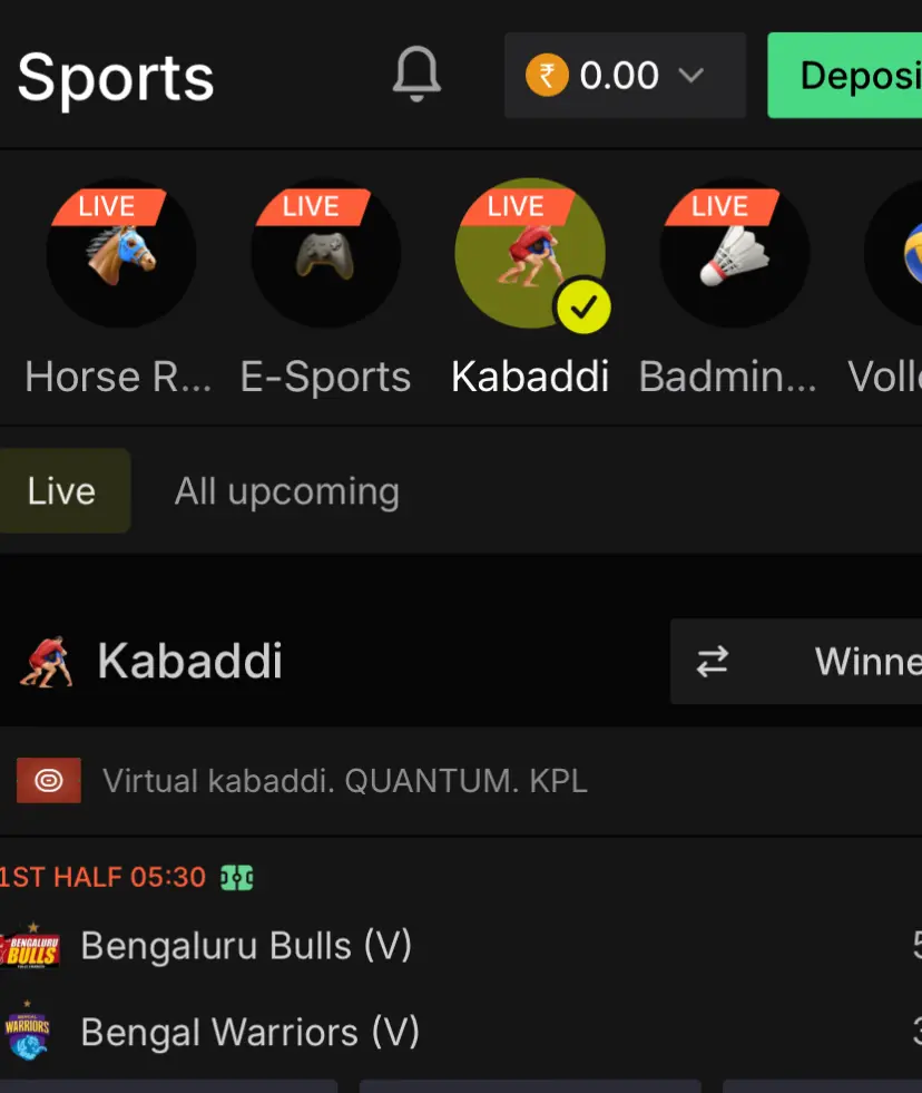 Kabaddi On Parimatch